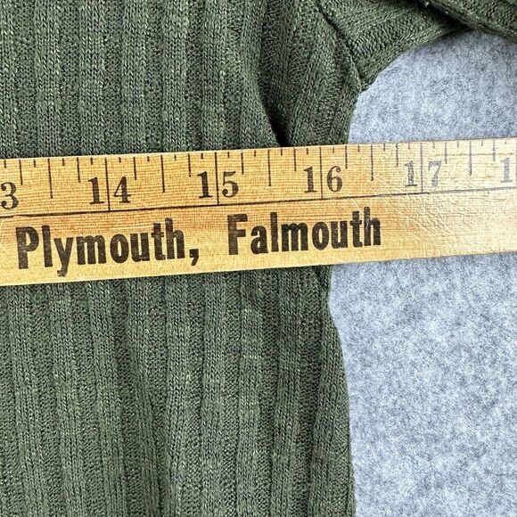 Maeve Anthropologie Winterscape Sweater Top Women S Olive Green Cowl Neck Peplum - Picture 12 of 12